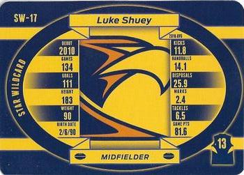 2017 Team Zone AFL Team - Star Wildcards #SW-17 Luke Shuey Back